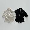 Completo estivo sottile per bambini, stile casual, per bambini piccoli, giacca con lettere + pantaloncini, set da due pezzi