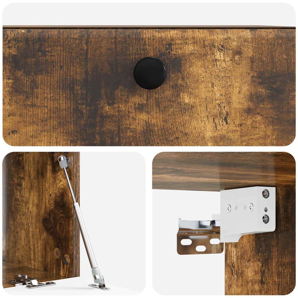 Wall Mounted TV Cabinet 59.5 x 41 x 30 cm Smoked Oak