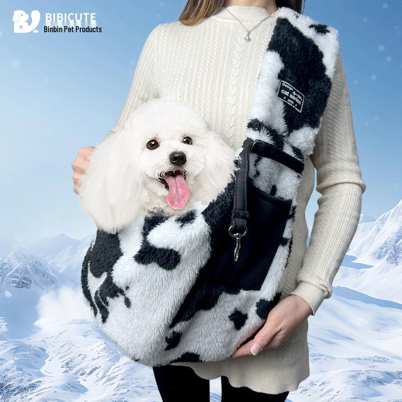 In Stock Cross-Border Portable Pet Sling Backpack for Small Dogs & Cats - Winter Outdoor Carrier Bag