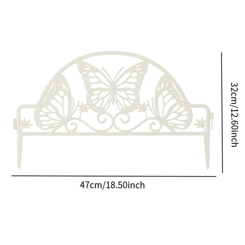 4x Decorative Garden Fences Animal Barrier Fence Butterfly Decor Pet Border Picket for
