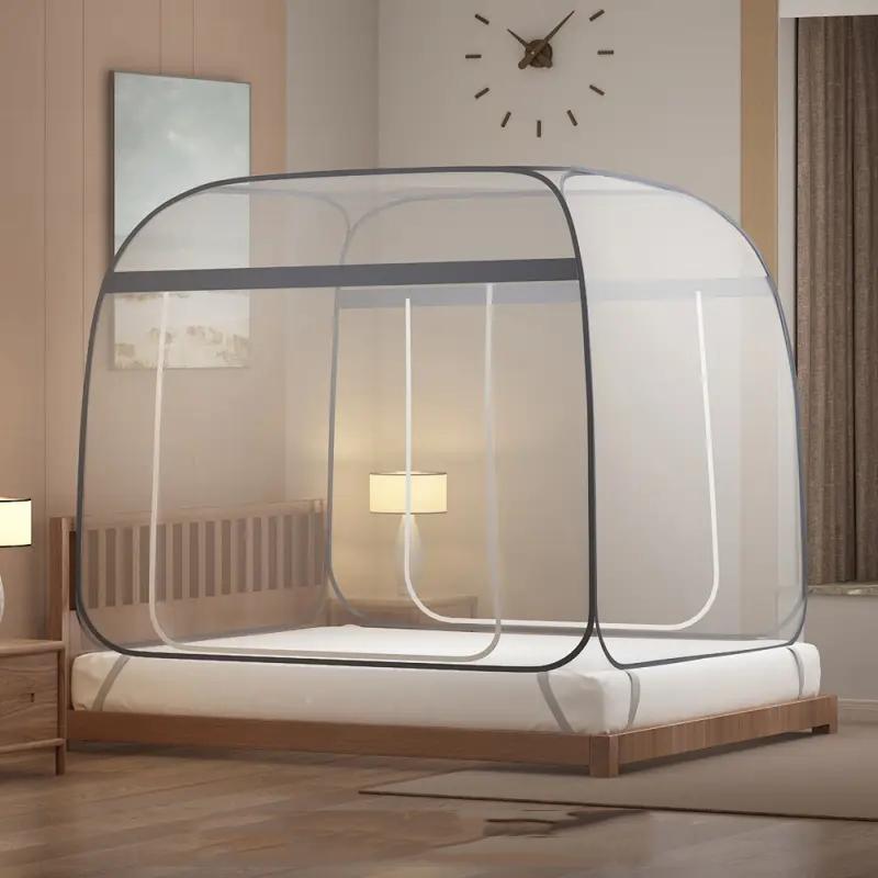 Double Door Full Bottom Mosquito Net Large Space Installation-free Yurt Mosquito Net Summer Foldable Anti-mosquito Mesh Tent