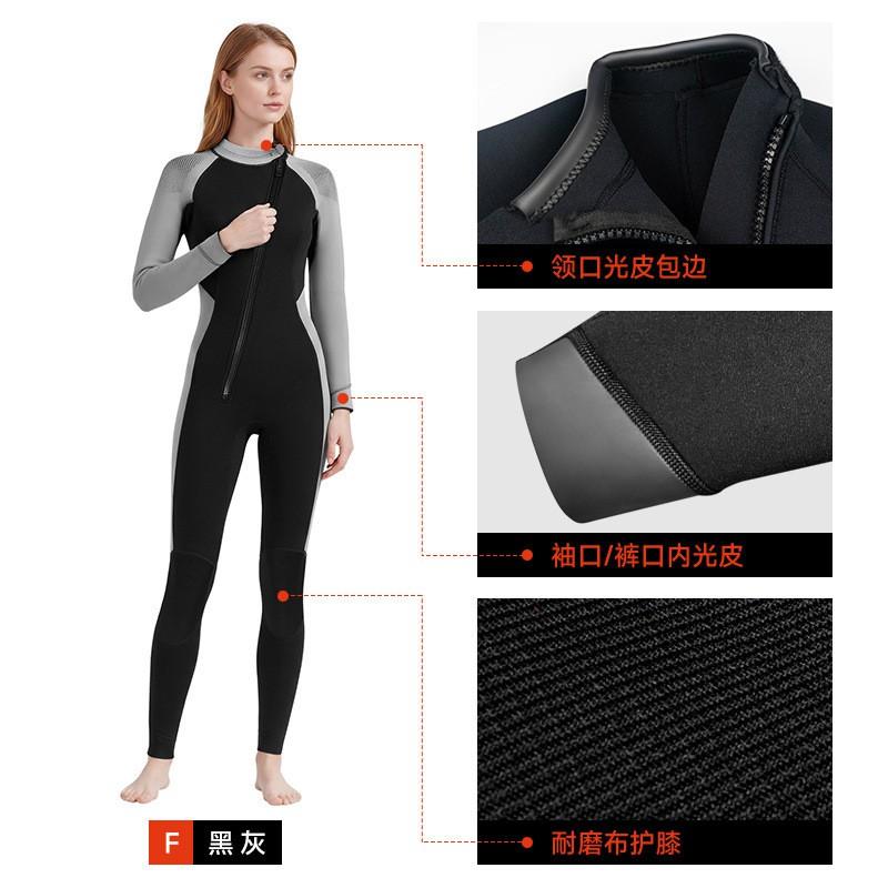 3mm Full Body Wetsuit Men Women Thermal Neoprene Diving Surfing Snorkeling Winter Swimming
