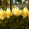 Yousheng Waterproof Solar Ghost Lights with Playful Face Design LED Ghostly Ground Lamps Outdoor Halloween Decorations for Yard Garden Pathway