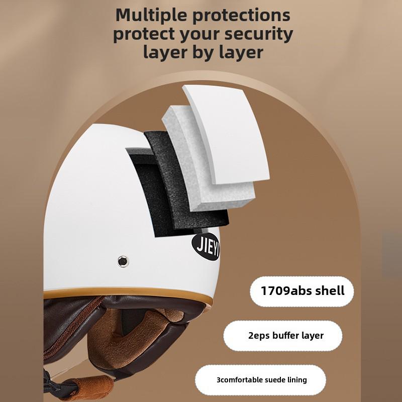 "Universal Retro Gray Motorcycle Helmet, 3C Certified for All Seasons"