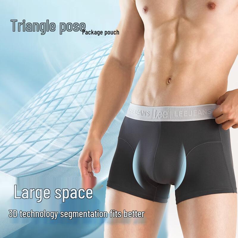 Lee Men's 10A Antibacterial Seamless Cotton Boxer Briefs