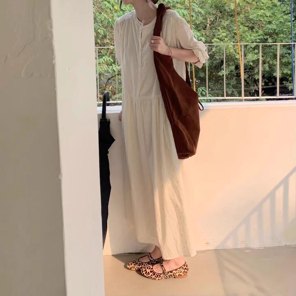 French retro fashion leopard print suede flat-soled single shoes 2025 new niche design round head low heel Mary Jane female