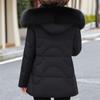 Real Fur Collar Middle Age Women Winter White Duck Down Jackets Vintage Plus Size Parkas Hooded Elegant Thick Warm Short Down Coats Woman Outerwears