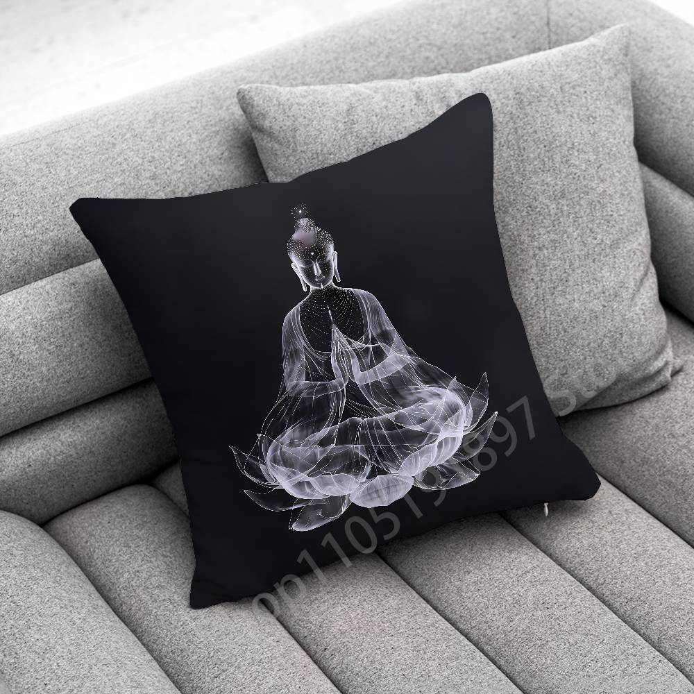 Indie Budda Buddyzm Poszewka na poduszkę dekoracyjną Na 50cm 40cm 55cm 45*45cm 30cm Kwadratowa Poszewka na poduszkę do sypialni