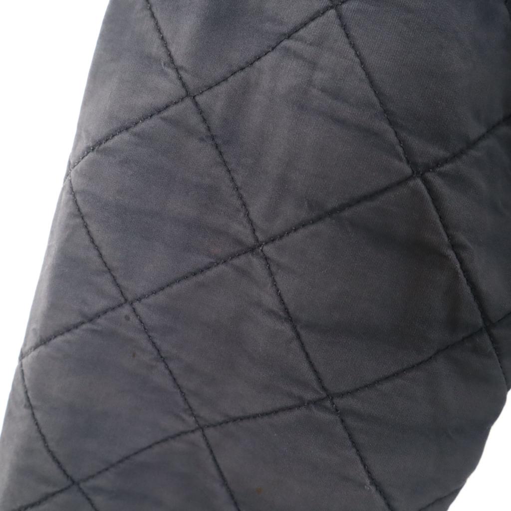 Barbour Quilted Jacket Navy Double Zip Men's Used