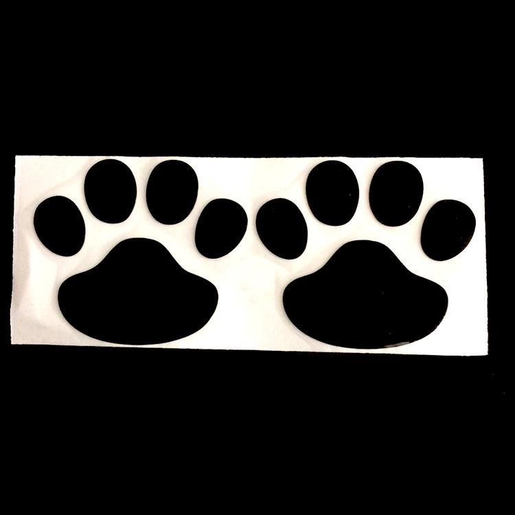 

Auto Accessories Car Sticker Cool Design Paw 3D Animal Dog Cat Footprint Decal Car PVC Sticker Car Decal чёрный