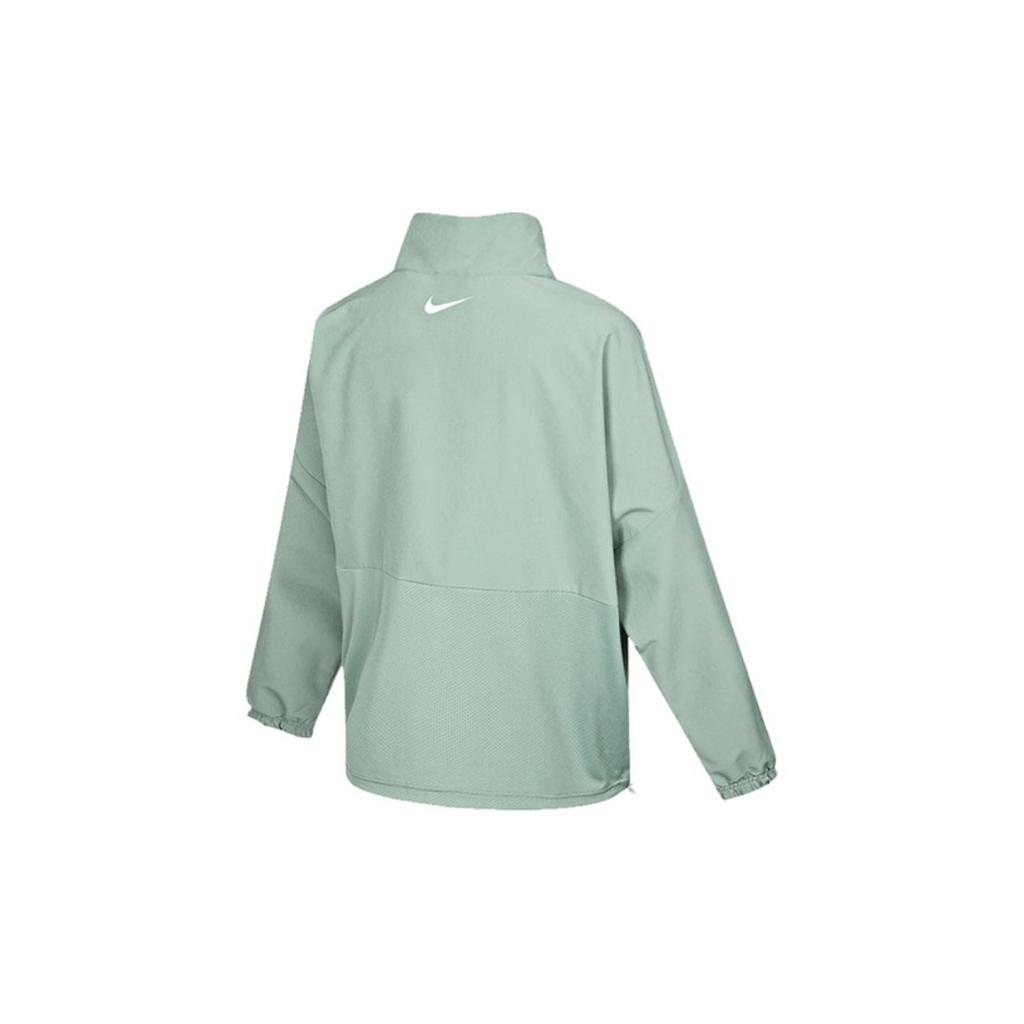Nike Logo Print Stand Collar Sports Jacket Women Jackets Green DM7914-357