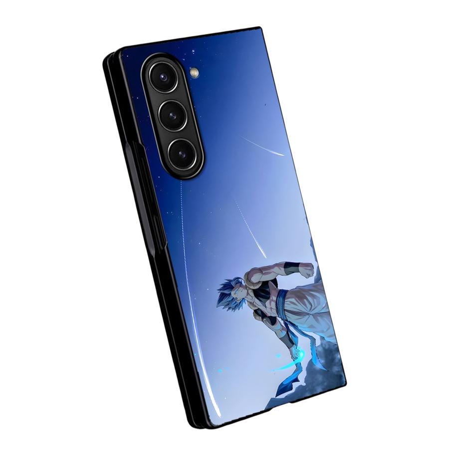 Dragon Ball Blue Goku Hard Phone Cover Case for Samsung Galaxy ZFold5 ZFold7 ZFold4 Z Fold 7 6 5 4 3 ZFold3 ZFold6