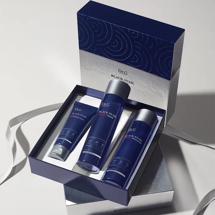 Black Snail Homme Prestige Set (150 ml Gesichtswasser + 150 ml Emulsion + 70 ml Reinigungsschaum enthalten)