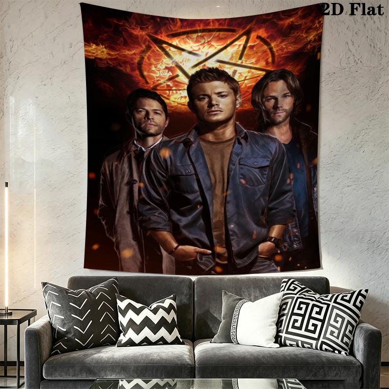 supernatural Wall Tapestry Aesthetic Wall Hanging Printed Fabric Blanket Decorative Tapestries for Bedroom Living Room Home Decor