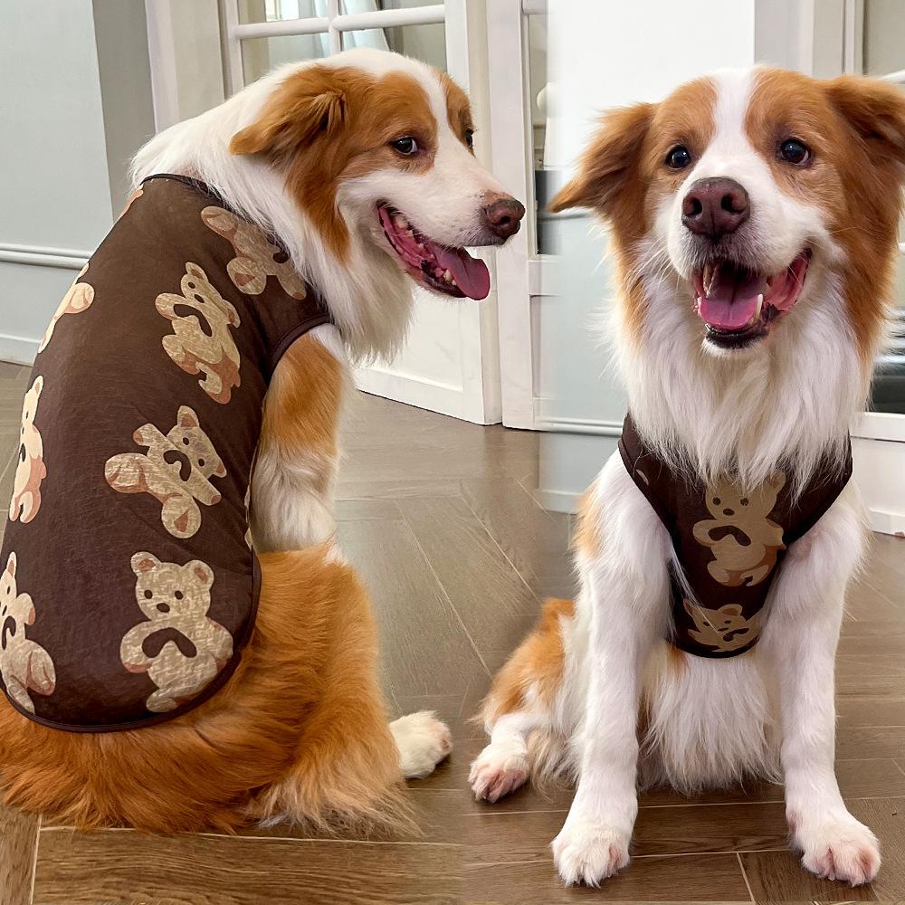 

Большая Собака Домашнее Животное Летний Кот Жилет Одежда Принадлежности Собака Кот Плюшевый Мишка Доу Корги Золотистый Ретривер Одежда для Собак XXL (bust 58cm recommended 18-13kg)