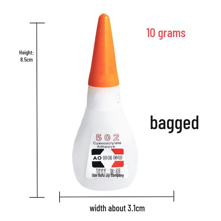 Bilingual 502 Super Glue: Rapid-Dry Adhesive for Home & Office (3-Second Set)