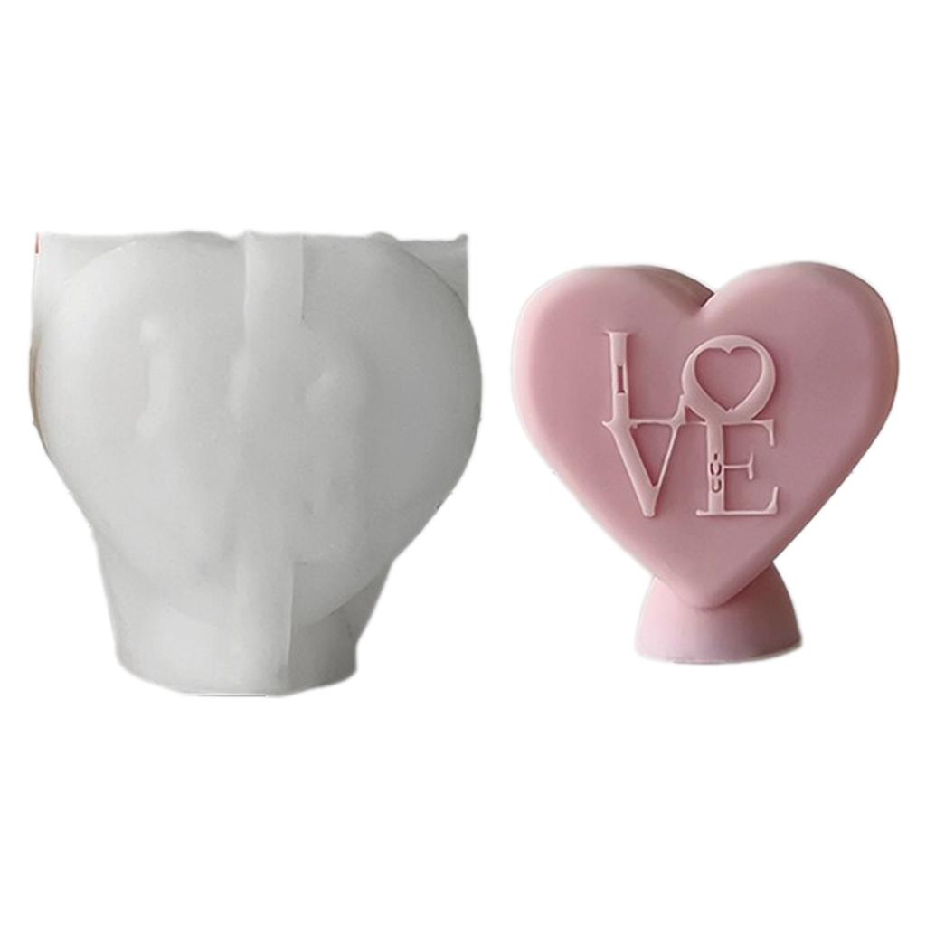 Beautiful Candle Gifts Creating Mold Practical DIY Love Candle Mould Square Heart Candle Mold for Handicraft Enthusiasts
