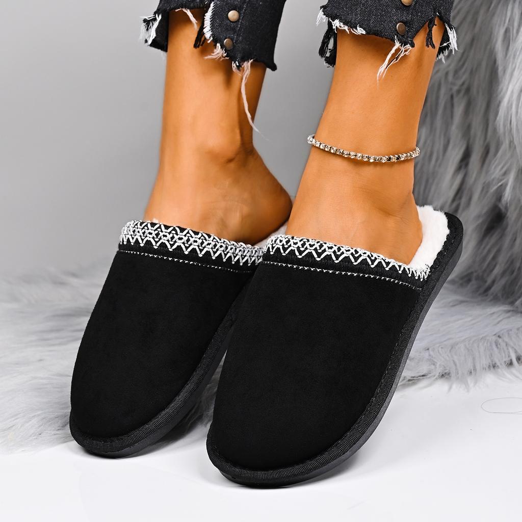 Fashion Women Slippers Fashionable Non Slip Flat Shoes Women 2025 New Retro Luxury Home Cotton Slippers Lightweight Outdoor Slides Women