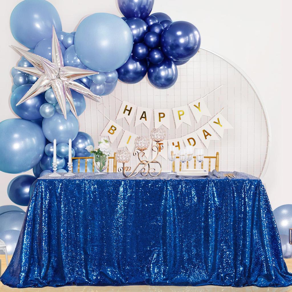 Rose Gold Sequin Tablecloth Rectangle Sparkly Fabric Table Cloth for Birthday Wedding Party Christmas Baby Shower Decoration