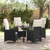 VidaXL 5-Piece Garden Dining Set with Cushions Black Poly Rattan 3379633