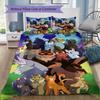 Warrior Cats Movie Pattern Bedding,Quilt Set Quilt Cover Pillowcase Home Birthday Gift (1*duvet Cover+2*pillowcase,without core)XSJT0917557