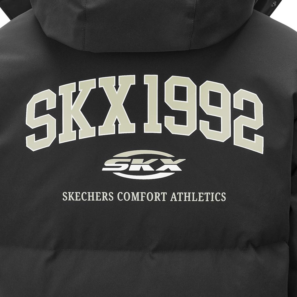 Skechers Klassieke Sportserie Losse Comfortabele Donsjas Unisex Bovenkleding Koolzwart P424U042-0018