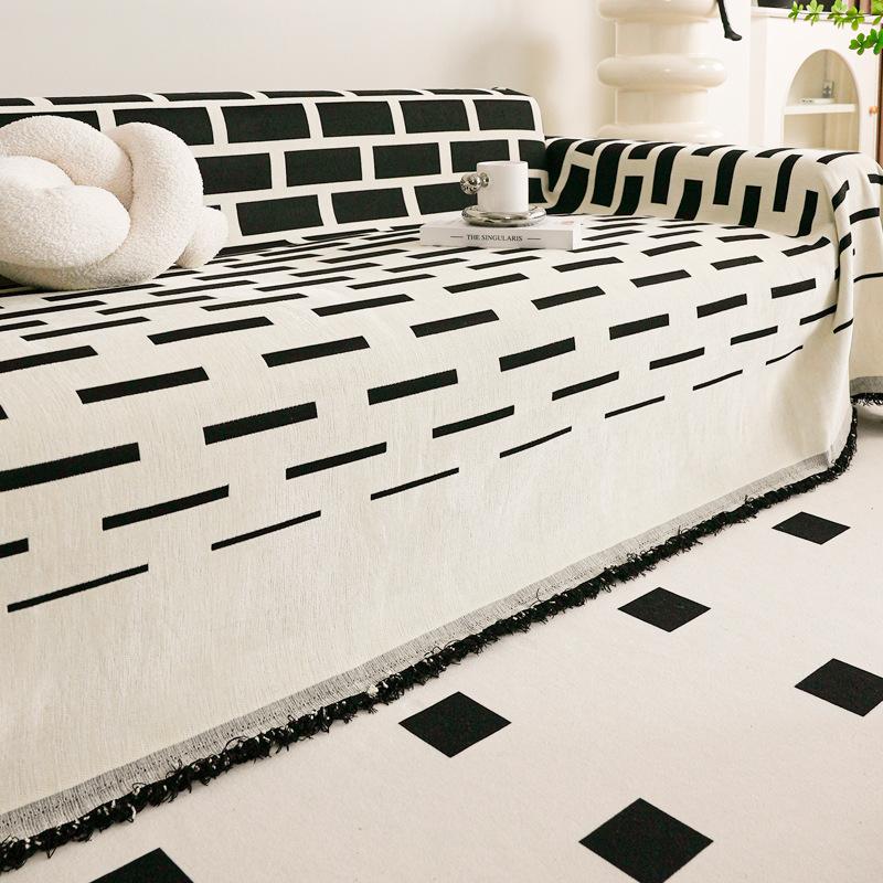 Thickened New Sofa Cover Cloth Full Cover Blanket Four Seasons Anti-cat Scratch American Letter Sofa Dustproof Cover Towel