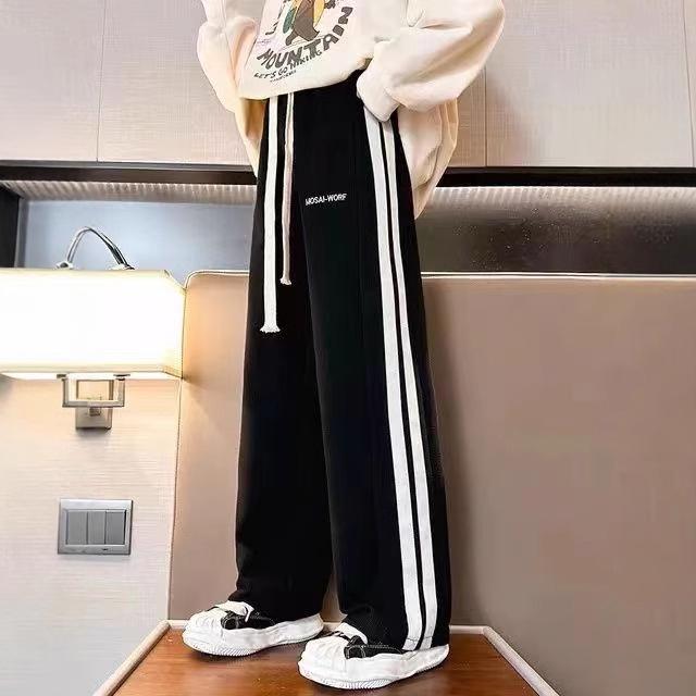 Girls' Casual Straight-Leg Pants - Spring & Autumn 2024 Fashion