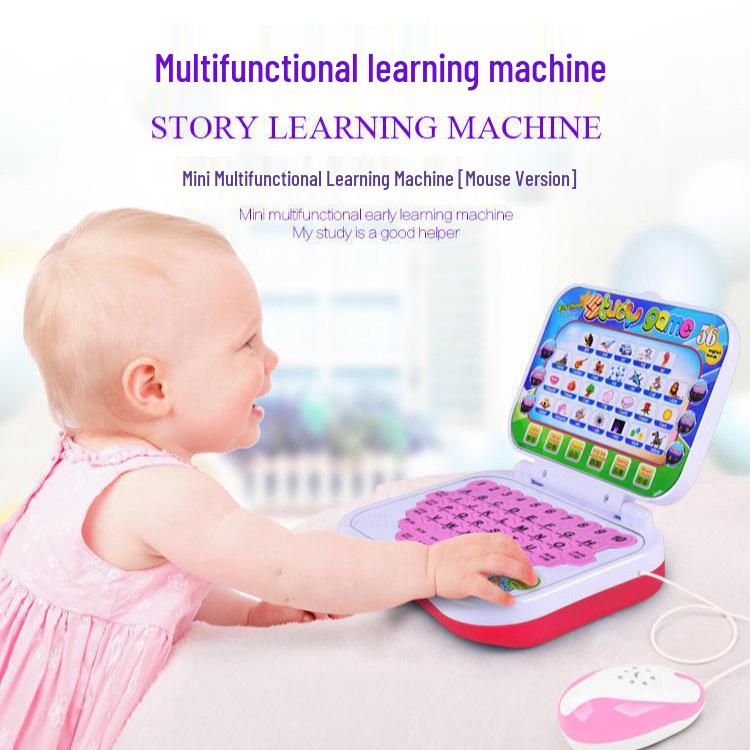 Kids' Multi-functional Notebook: Luminous Mouse, Story Reader, Early Education & Learning Tool