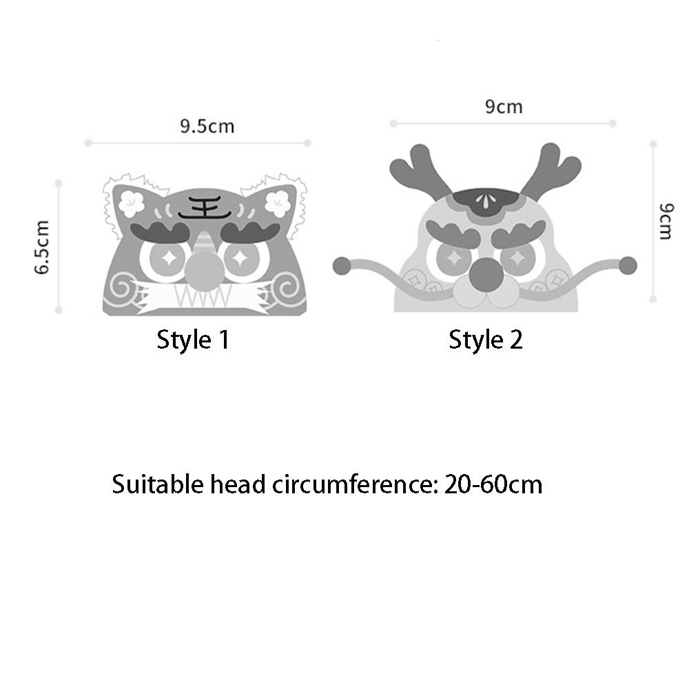 Cartoon Dog Spring Festival Decoration Cute Pet Clothing Cat New Year's Tiger Head Hat  Kitten