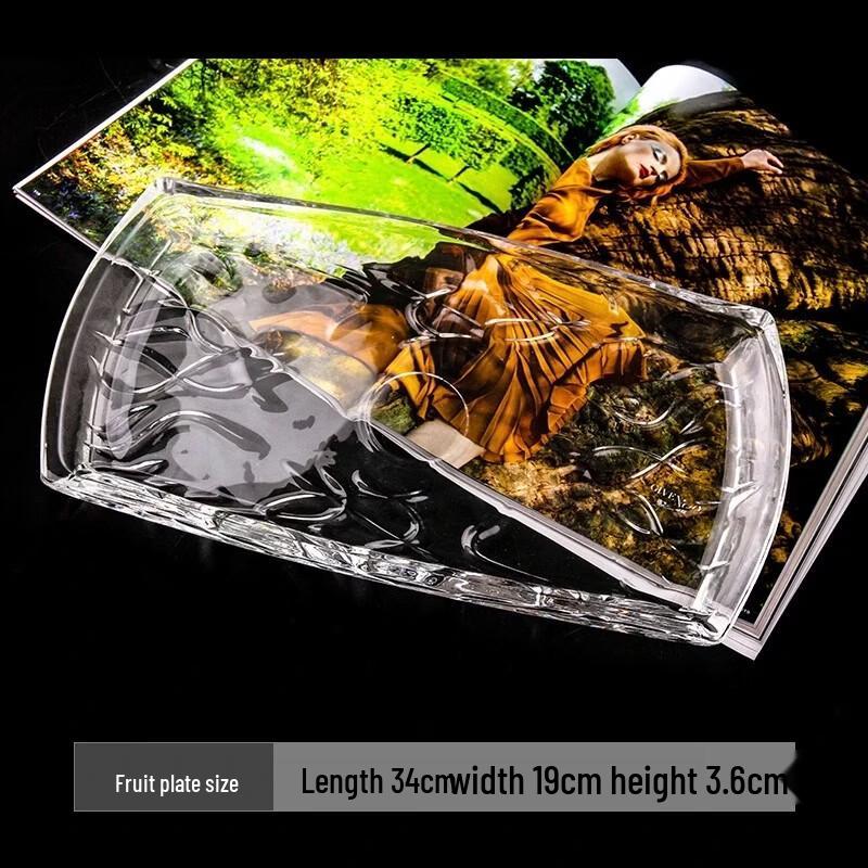 Flavinmci Нордический неровный стеклянный поднос для сервировки