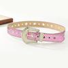 New Buckle Ring Diamond Buckle Black Fresh Sweet Belt Simple Fashionable Versatile Belt