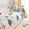 Spring Geometric Line Pattern Soft Sofa Towel Blankets Camping Picnic Anti-Cat Towel INS Cotton Scratch Protection Sofa Mat