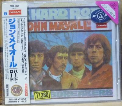 CD JOHN MAYALL  THE BLUESBREAKERS  A Hard Road POCD1852 Deram 1992 Japan Rock Begagnad