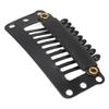 100pcs 9 Teeth Hair Extension Clips Multipurpose 32mm U Shape Snap Clips for Women Hair Extensions DIY Black