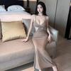 Women's clothing sexy style careful machine hollow backless slim dress