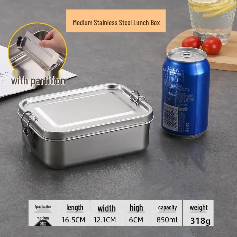 304 Stainless Steel Square Lunch Box