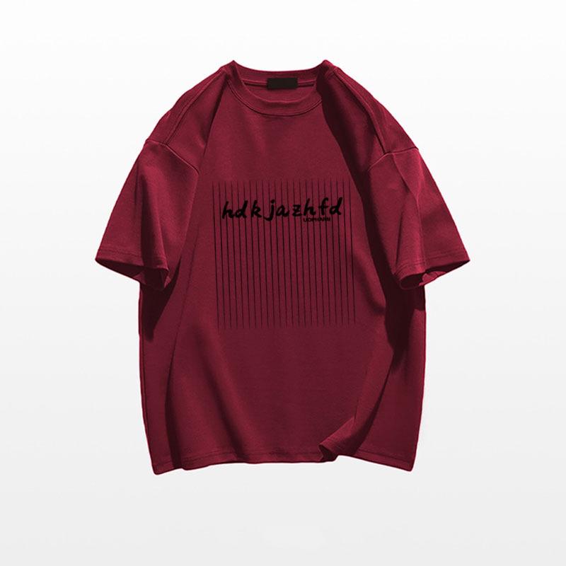 2025 New Women's American Style Loose Cotton Heavyweight Short-Sleeve T-Shirt