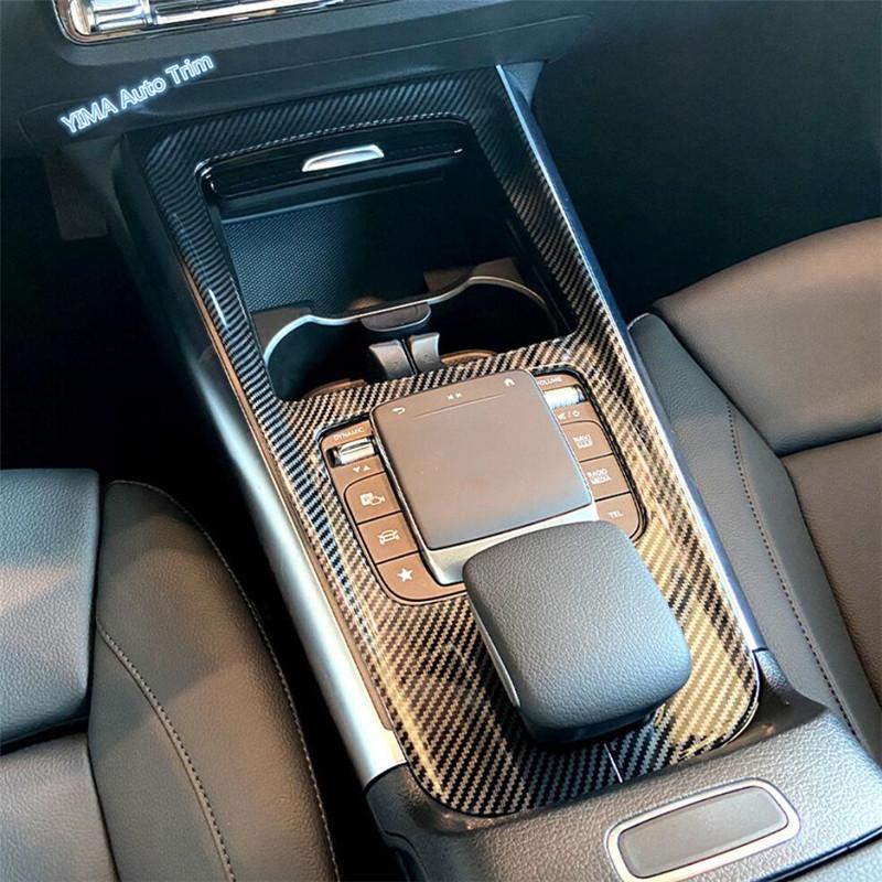 Car Window Lift Button / Armrest Box Switch / Gear Shift Box Decoration Panel Cover Trim For Mercedes-Benz GLA 220 H247 +