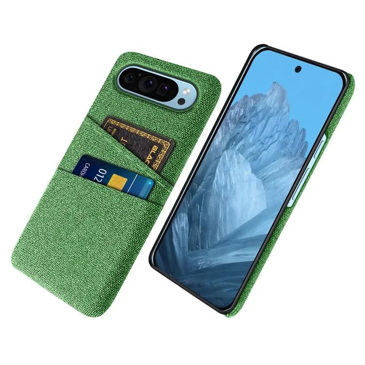 

Чехол для телефона Google Pixel 9/Pixel 9 Pro, 2 держателя для карт, задняя крышка с тканевой текстурой