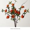 Artificial Flower Arrangement for Home Decor - Persimmon and Pomegranate Branches for Living Room, Dining Table, or Entrance Hall Display