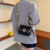 Ring-grid Chain Bag Women 2025 New Niche Design Fashionable Texture Western-style One-shoulder Cross-body Commuting Small Square