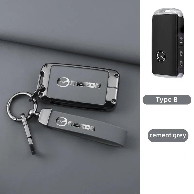 Zinc Alloy Car Key Holder for Mazda 3 5 6 SKYACTIV Axela Atenza CX30 CX5 CX8 CX9 MX5 RX8 RX7 BT50 MPV Key Case Cover Accessories FF16 l1