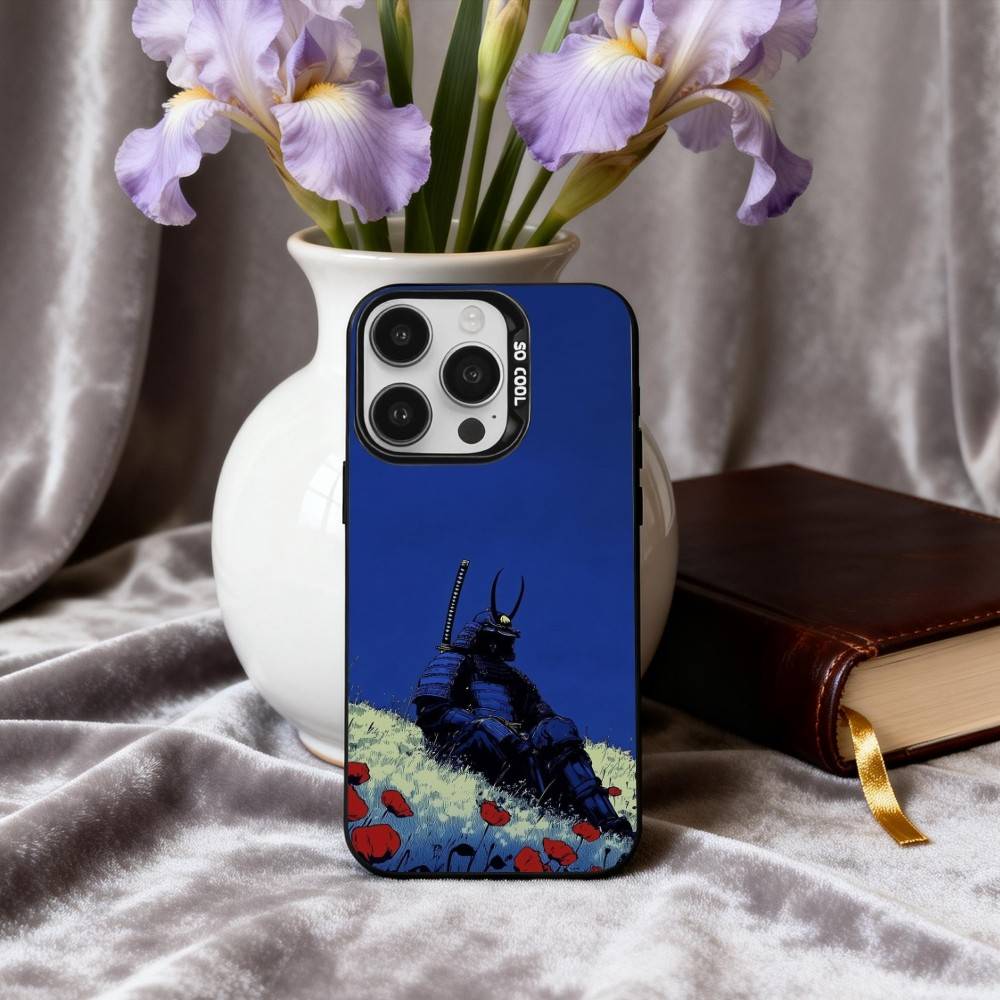 J-Japanese B-Bushido S-Samurai Phone Case For iPhone17,16,15,14,13,12,11 Plus,Pro Max Black Candy silver phone case
