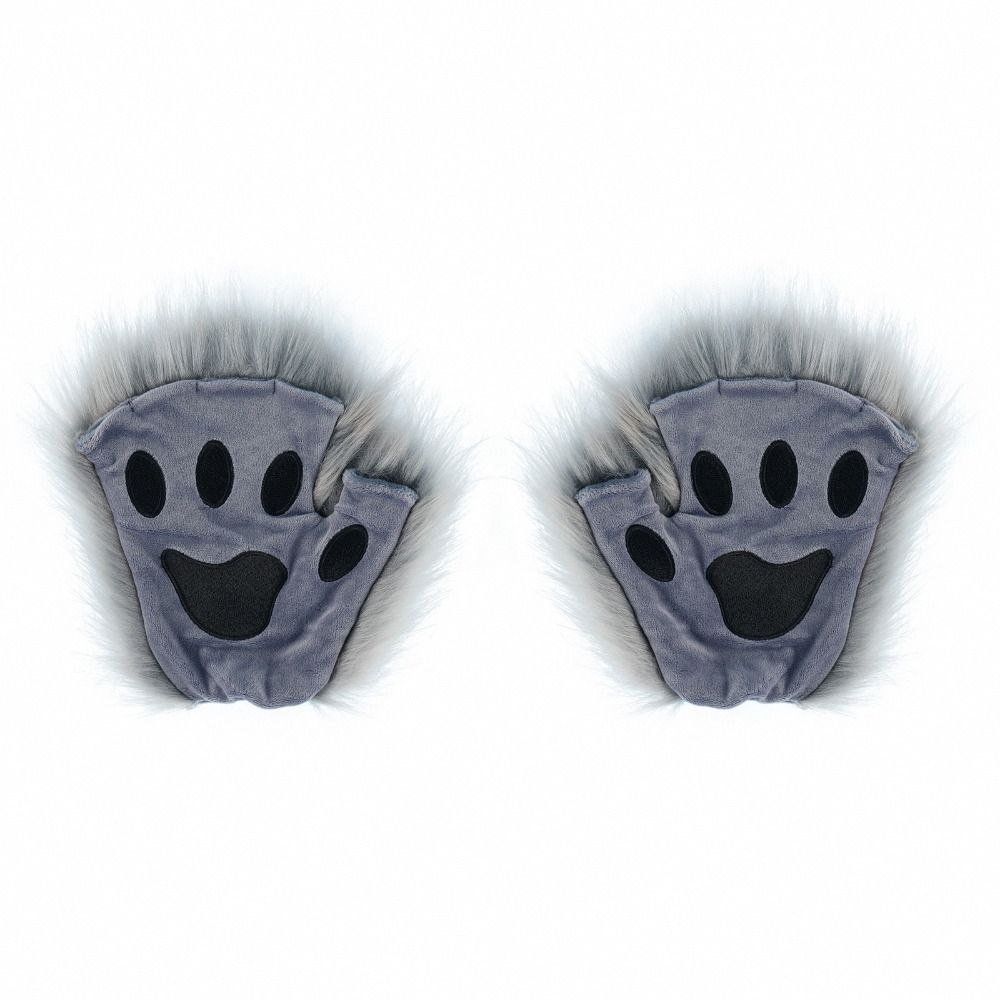Half Finger Halloween Gloves Wolf Claw Cat Paw Mittens Raptor Claw Bear Paw Gloves  Male/female