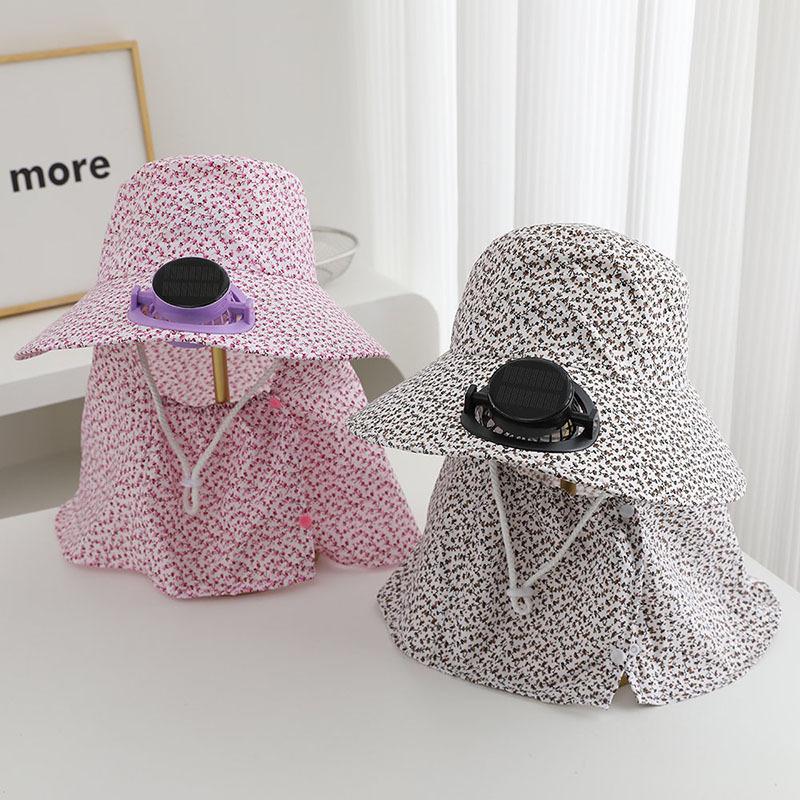 Solar charging fan Tea picking sun hat Farm work Shawl hat Sun protection hat Women's UV protection sun hat