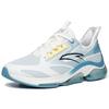 Anta Cushioning Slip Resistant Abrasion Resistant Breathable Low Top Running Shoes Men's White Blue Yellow 112215501-3