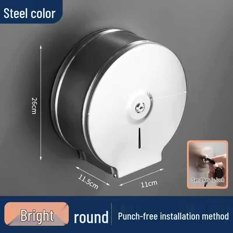 

Stainless Steel Wall-Mounted Jumbo Roll Toilet Paper Dispenser (2-Pack)