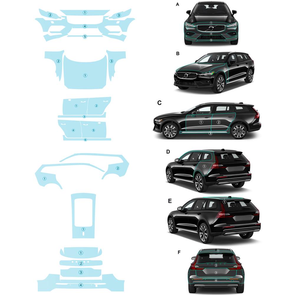 Volvo V60 R TPU Invisible Anti-Scratch Brightening Protection Film