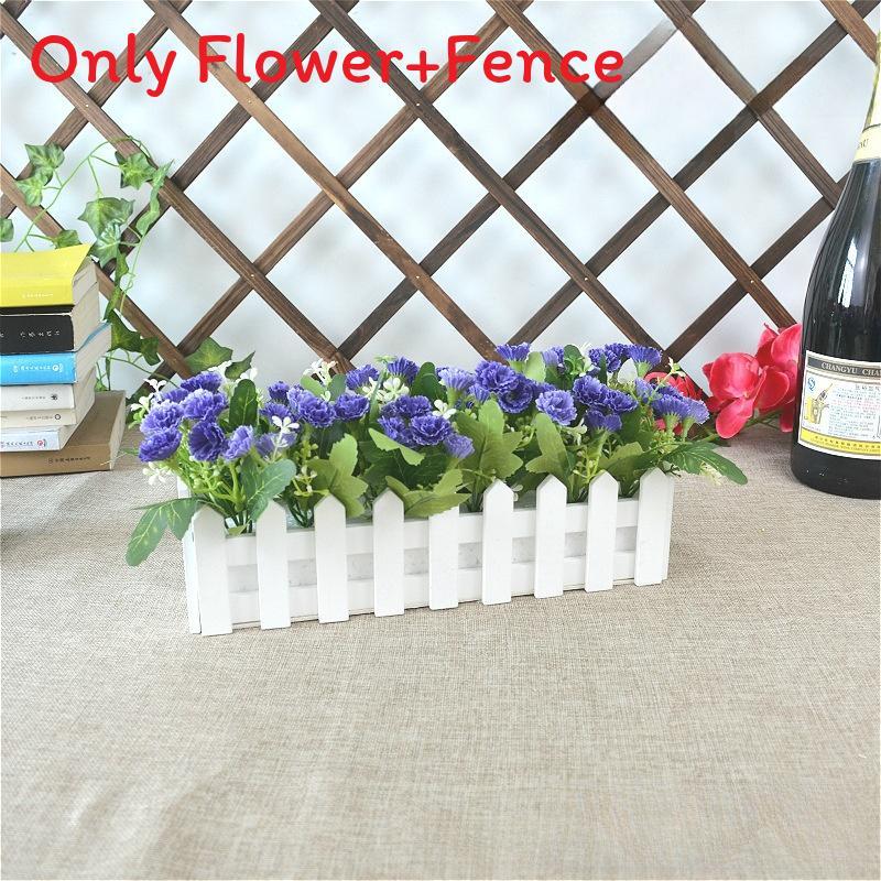Home Living Artificial Plant Set With Wooden Fence For Wedding Decor And Photo Props